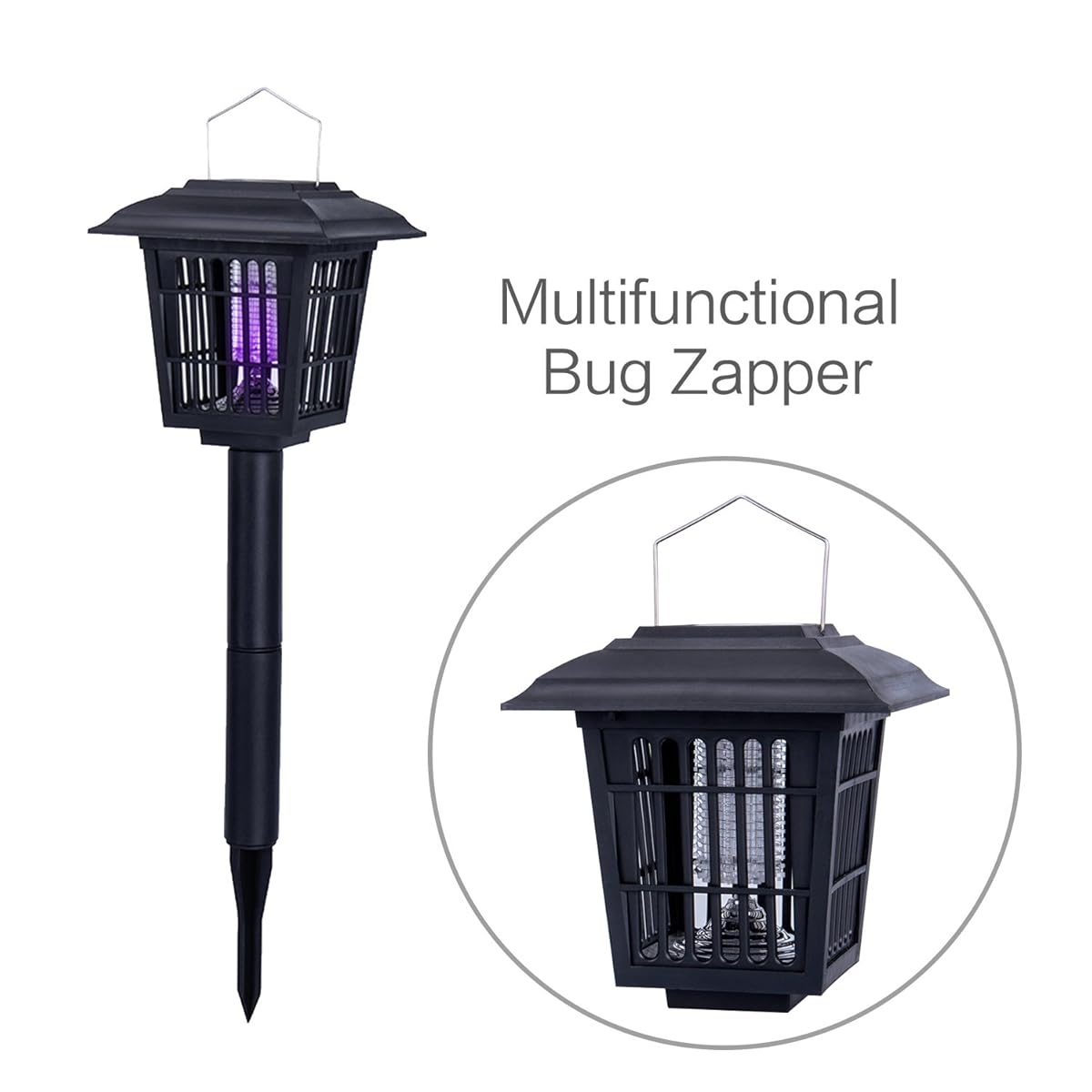 YIER SolarPowered Outdoor Insect Killer / Bug Zapper / Mosquito Killer