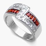 Sterling Silver Cubic Zirconia CZ Man Ring - size 10