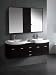 Vivian (double) 59-Inch Contemporary Wenge Bath Vanity With Mirrors