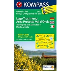 Lago Trasimeno - Area Protetta Val d' Orcia - Montepulciano - Montalcino - Monte Amiata 1 : 50 000: Wanderkarte mit Kurzf�hrer und Radrouten. GPS-genau
