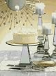 Zodax IN-3947 Festive Flair- Mirrored Nickel Plated Cake Stand