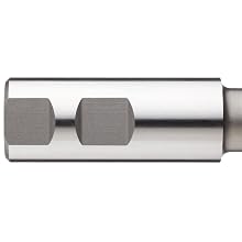 Niagara Cutter TS109 T-Slot Shank Type Cutter, High Speed Steel, Uncoated (Bright), Weldon Shank, 10 Helix Angle, 1-1/2" Cutter Diameter, 8 Tooth, 1/4" Width