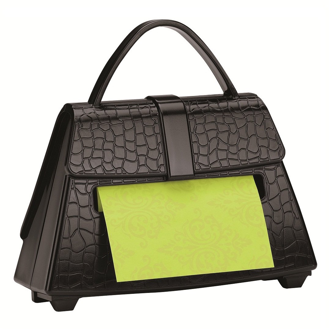 Postit Popup Notes Dispenser for 3 x 3Inch Notes, Black Purse