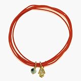 Red Elastic Bracelet with Lucky Eye and a Hamsa