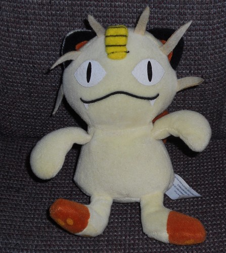 Amazon.com: Pokemon Plush Beanie Baby Meowth - # 52: Toys