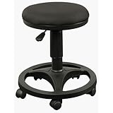 Black Ergonomic Medical / Dental Stool with Foot Ring