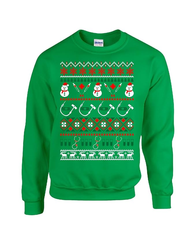 Amazon.com: Nurse Doctor Medical Assistant Ugly Christmas Sweater ...