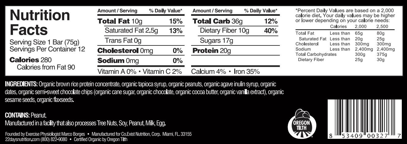 Amazon.com: 22 Days Nutrition, Organic Protein Bar, PB + Chocolate ...