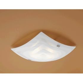 Eglo 86853A Aero-1, Nickel Frosted, Opal 2-Light Ceiling Light Fixture by Eglo