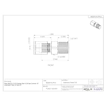 Parker 2MSC2N-316 316 Stainless Steel A-LOK Male Connector 1/8" Compression Fitting 1/8" Male NPT
