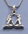 Silver Covered Gemini Necklace