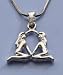 Silver Covered Gemini Necklace