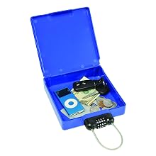 MMF Industries Mobile Security ICASE with Combination Lock, 9.92 x 1.5 x 5.91 Inches, Blue (2648338)