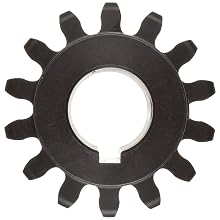 Martin Spur Gear, 14.5° Pressure Angle, High Carbon Steel, Inch, 20 Pitch