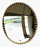 30 Acrylic Indoor Convex Safety Border Caution Mirror with Stripes