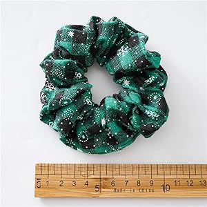 8 Pcs Christmas Scrunchies For Hair Elastics Bobbles Hair Bands