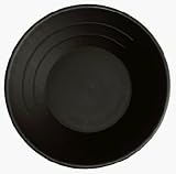 Professional Gold Pan - BLACK PLASTIC PROFESSIONAL GOLD PAN (With 3 Ridges On Inside)