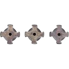 Dormer MTT E061/MTT E071 High-Speed Steel Straight Flute Tap Set, Gold Oxide Finish, Round Shank With Square End, 3-Piece (1 Taper, 1 Plug, 1 Bottoming Chamfer)