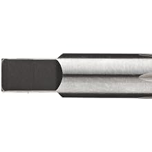 Union Butterfield 1567(NPTF) High-Speed Steel Pipe Tap, Interrupted Thread, Uncoated (Bright) Finish, Round Shank with Square End