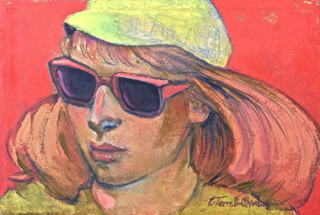 Amazon.com Art: Girl in Red Shades : Oil : Patricia Terrell-Oneal