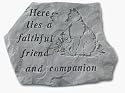 KayBerry Cast Stone Garden Cat Memorial or Grave Marker 67820