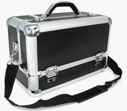 Cosmetic Train Case in Black (Black) (15.5