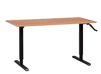Adjustable Height Desk or Table - Black Base with Large Top - Sit to Stand-Up Computer Workstation - Modern and Ergonomic,MultiTable, LLC