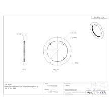 Boston Gear YI4896 Internal Gear, 20 Degree Pressure Angle, 48 Pitch, 96 Teeth, Brass