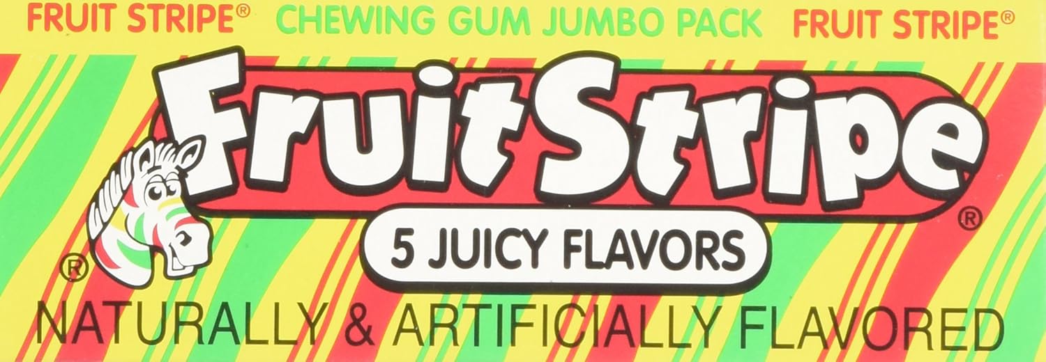 Amazon.com : Fruit Stripe Chewing Gum Jumbo 17-Stick Packs (Box of ... Amazon.com : Fruit Stripe Chewing Gum Jumbo 17-Stick Packs (Box of ...
