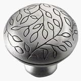 1.5 ANT SLV Vine Knob