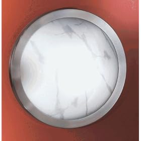 Eglo 87851A Timor, Nickel White Marble, 1-Light Wall Ceiling Light Fixture by Eglo