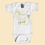 Rebel Ink Baby 111W612 Boom Box- 6-12 Month White... by Rebel Ink Baby