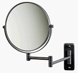 SeeAll 8 Makeup Vanity Mirror, Oil-Rubbed Bronze, Dual Arm, Wall Mount, 7X Optics