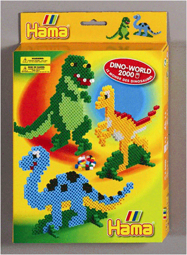 Childrens Toyshop  Toys : Hama Beads Dino-World Hanging Box