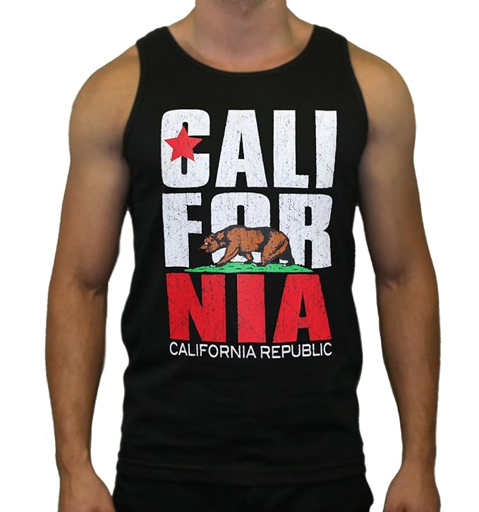 Amazon.com: Cali Mens Cotton California Republic Bear Tank Top ... Amazon.com: Cali Mens Cotton California Republic Bear Tank Top ...