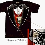 Gothic Black & Red w/Skull - Tuxedos Premium T-Shirt