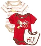 Disney Baby-girls Infant Mickey Creeper and Bib