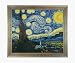 Art Reproduction Oil Painting - Van Gogh Paintings: Starry Night with Silver Scoop with Swirl Lip - Silver Frame with Champagne Highlights - 25