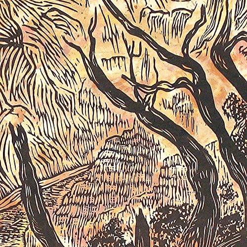 Large Original Woodcut Print on Handmade Paper Grand Canyon I National Park