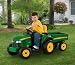 John Deere Turf Tractor with Trailer