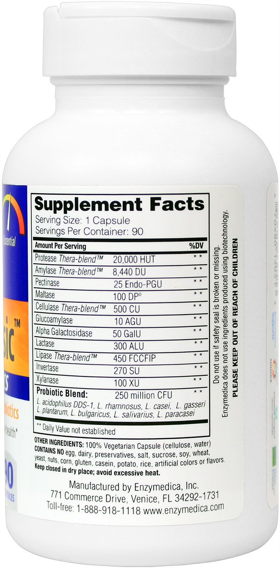 Amazon.com: Enzymedica - Digest Basic + Probiotics 90 Count ...