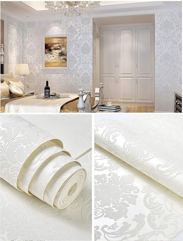 Taogift Peel And Stick Damask Wallpaper Self Adhesive Contact