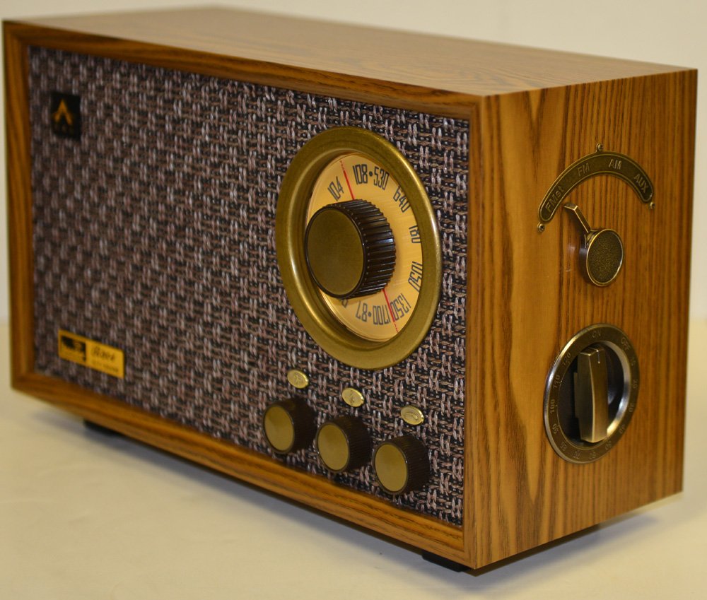 Tesslor R301 Retrostyle Tabletop AM/FM HiFi Radio with Treble & Bass