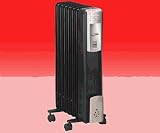 1.5kw Designer Black Oil Filled Radiator