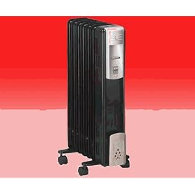 1.5kw Designer Black Oil Filled Radiator
