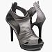 Sassy Double Platform Peep Toe Stacked 5" Heel Shoe