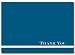 Office Products : Midnight Blue Thank You Note Card and Envelope 24 sets