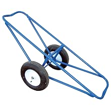 Vestil CARPET-45 Portable Carpet Dolly with Fully Pneumatic Wheels, 500 lbs Capacity, 60" Length x 26" Width x 20" Height
