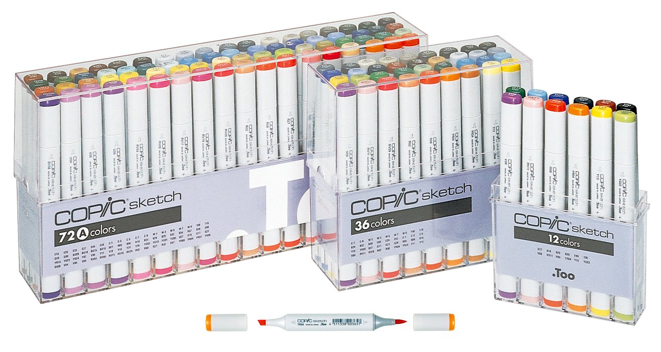 Copic Markers 36-Piece Sketch Basic Set Discount Copic Markers 36-Piece