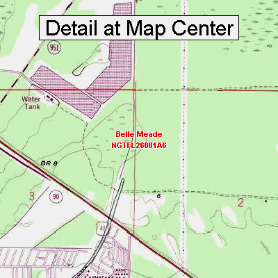 USGS Topographic Quadrangle Map - Belle Meade, Florida (Folded/Waterproof)